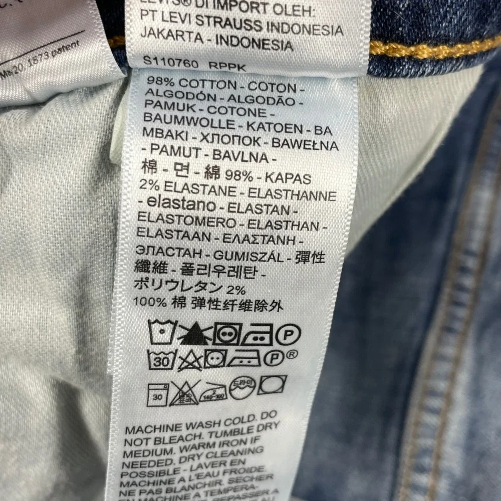 Levi's Blue 559 Relaxed Straight Denim Jeans Mens 50x34
